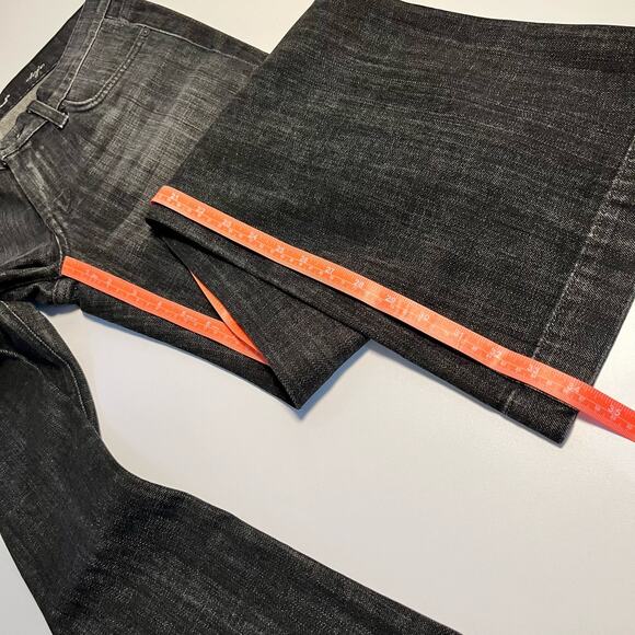 7FAM Dojo Jeans Size 28 Black Flare Diamond Rhinestone - Picture 10 of 16